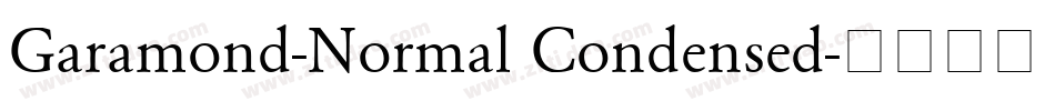 Garamond-Normal Condensed字体转换